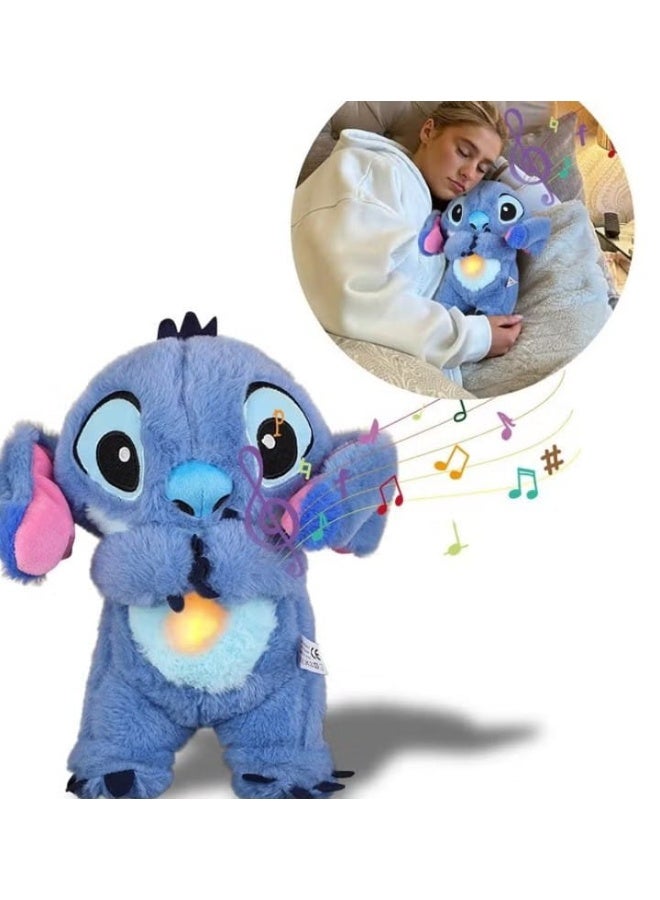 “30 cm Electric Plush STITCH Doll, a musical and interactive companion designed to comfort children at bedtime. Features engaging movements and soothing music for endless fun and relaxation. Made from high-quality PP cotton, soft and safe for children’s skin, making it a perfect gift that brings warmth and joy to every child.  Ideal for playtime, cuddling, and bedtime comfort. - Image 1